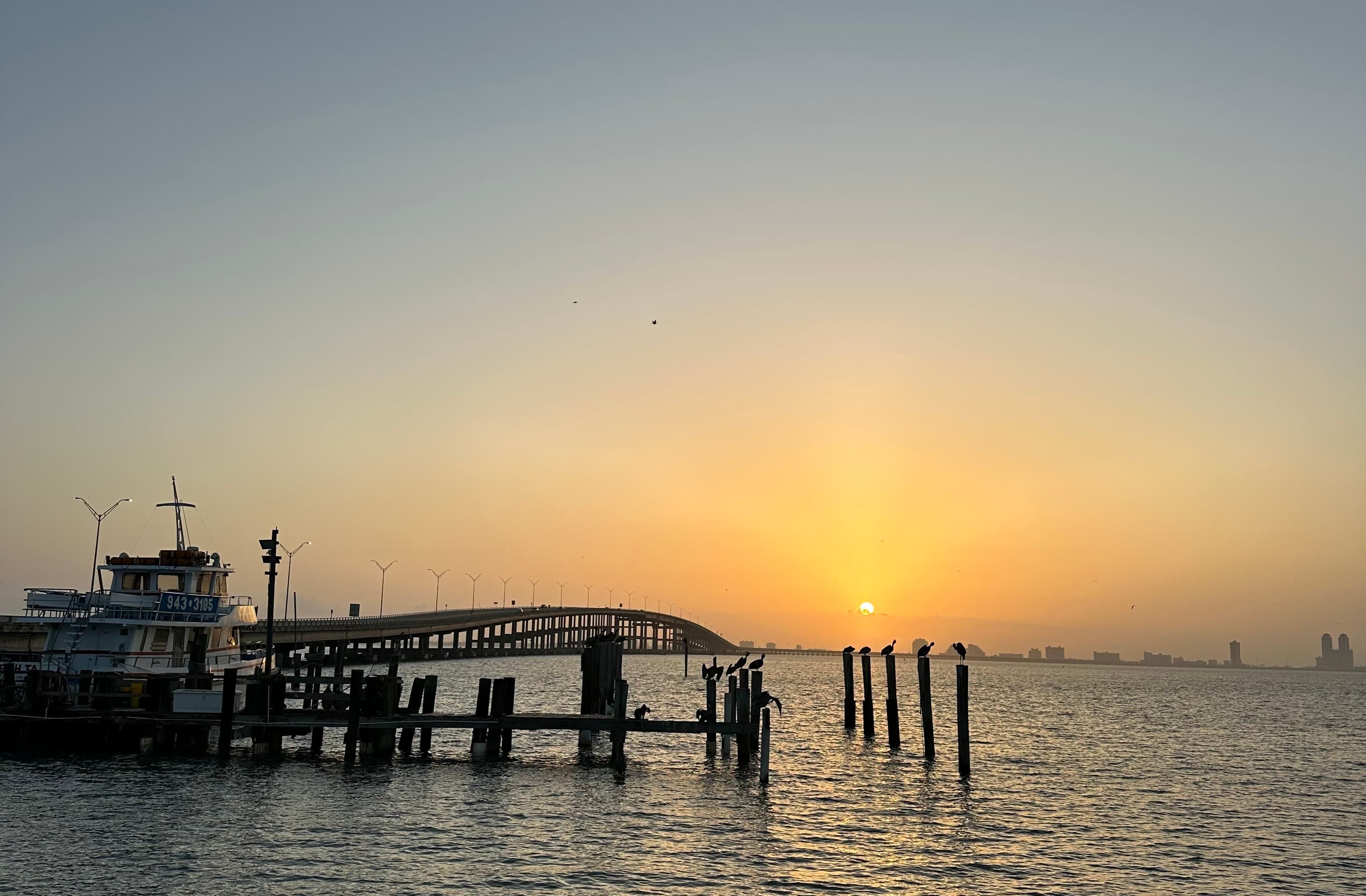 Sunrise over the water